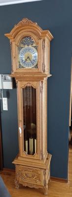 Eiken staanklok Louis xv stijl met 3 gewichten, Antiek en Kunst, Antiek | Klokken, Ophalen