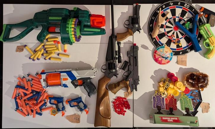 Pistolets fusils Carabines Nerf cibles Giocattoli, Enfants & Bébés, Jouets | Extérieur | Jeu d'action, Comme neuf, Enlèvement ou Envoi