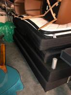 Boxspring, Ophalen, Gebruikt, Bruin, Tweepersoons