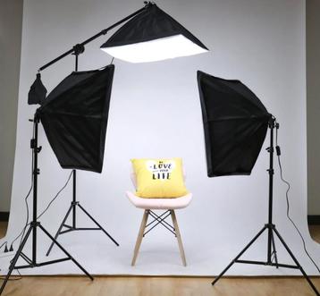 Photo studio met 3 softbox 