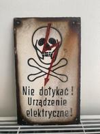 Emaille bord ‘Nie dotykac!’ Polen, Gebruikt, Ophalen of Verzenden