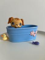 Littlest pet shop chien + baignoire - 368, Collections, Utilisé