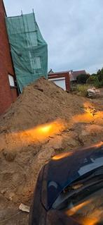 Gratis zand te Lint, Tuin en Terras, Zand, Ophalen, Zo goed als nieuw