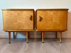 Vintage paar nachtkastjes, Huis en Inrichting, Ophalen, Gebruikt, Hout