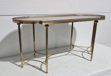 Tafeltje messing, verre eglomise, Maison Jansen beschikbaar voor biedingen