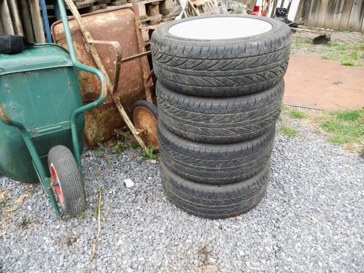 4 aluminium velgen 5 x 114,3 x 17 met goede banden, Auto-onderdelen, Banden en Velgen, Banden en Velgen, Zomerbanden, 17 inch