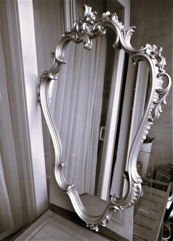Grand miroir argenté antique Art Nouveau H95 cm ✨😍💑⚡😎👌