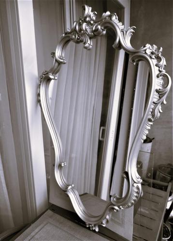 Miroir Louis XV Art Nouveau Argent Rose H 95 cm😍💑⚡😎👌