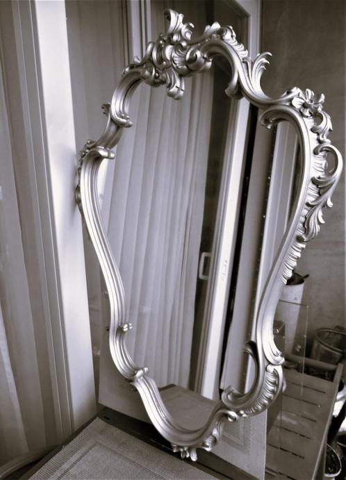 Spiegel Louis XV Art Nouveau Rosé Zilver H 95 cm😍💑⚡😎👌, Antiek en Kunst, Antiek | Spiegels, 50 tot 100 cm, Minder dan 100 cm