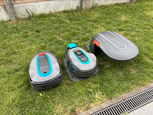 Gardena Sileno City + Sileno Minimo 500, Tuin en Terras, Robotmaaiers, Gebruikt, Ophalen