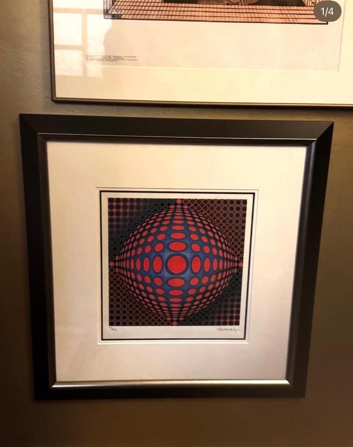 Kunstwerk van Vasarely, Antiek en Kunst, Kunst | Litho's en Zeefdrukken, Ophalen