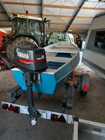 Boot met trailer en 5pk Yamaha motor, Sports nautiques & Bateaux, Chaloupes, Comme neuf, 3 à 6 mètres, Acier, Enlèvement ou Envoi