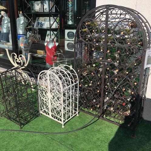 GROOT SMEEDIJZEREN WIJNREK voor 92 wijnflessen handgesmeed, Huis en Inrichting, Woonaccessoires | Wijnrekken, Nieuw, 75 cm of meer