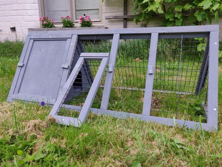 KONIJNENHOK NIEUW, Dieren en Toebehoren, Knaagdieren en Konijnen | Hokken en Kooien, Nieuw, Ren, 60 tot 90 cm, Ophalen of Verzenden