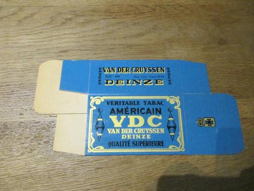 DOOSJE TABAC AMERICAIN TABAK VDC VAN DER CRUYSSEN DEINZE, Collections, Articles de fumeurs, Briquets & Boîtes d'allumettes, Neuf