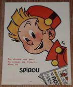 Spirou buvard 1951 Franquin vloeipapier Robbedoes, Collections, Comme neuf, Gaston ou Spirou, Image, Affiche ou Autocollant, Enlèvement ou Envoi