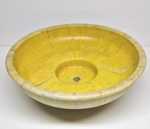 A.D. Copier Glasfabriek Leerdam gele graniver bloempot 1929, Antiek en Kunst, Kunst | Designobjecten, Ophalen of Verzenden