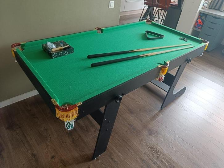Pooltafel inklapbaar goede staat 184 x 99 x 80 cm, Sport en Fitness, Biljarten en Poolen, Zo goed als nieuw, Pooltafel, Ophalen