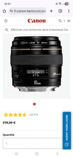 canon ef 85 mm pour portrait, Audio, Tv en Foto, Foto | Lenzen en Objectieven, Ophalen, Nieuw