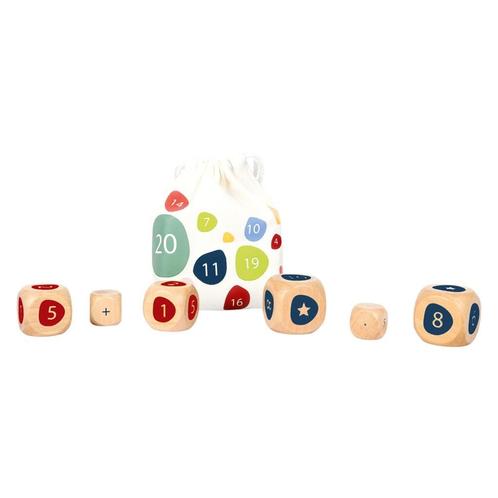 Dobbelstenen 'rekenen' in opbergzakje, Kinderen en Baby's, Speelgoed | Educatief en Creatief, Rekenen, Ophalen of Verzenden