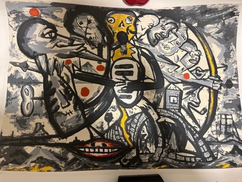 Litho 32/100 Fred Bervoets, Antiek en Kunst, Kunst | Litho's en Zeefdrukken, Ophalen