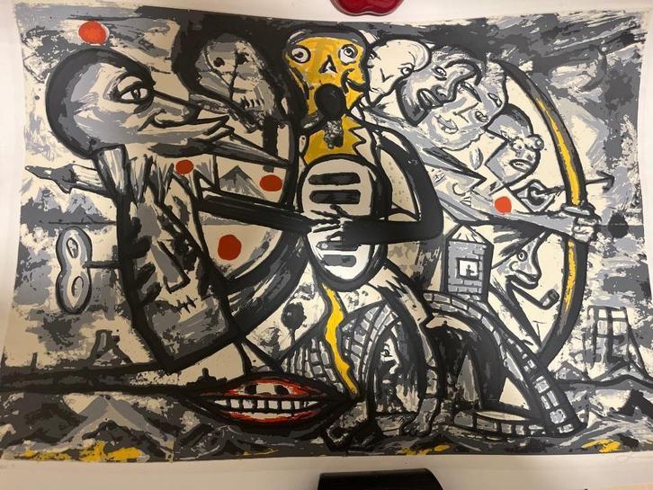 Litho 32/100 Fred Bervoets, Antiek en Kunst, Kunst | Litho's en Zeefdrukken, Ophalen