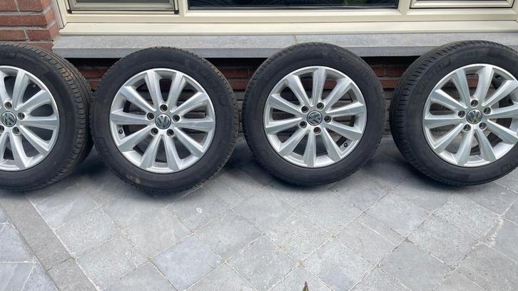 velgen en zomerbanden 16 inch VW, Auto-onderdelen, Banden en Velgen, Banden en Velgen, Zomerbanden, 16 inch, 205 mm, Personenwagen