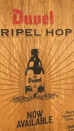 Duvel reclame bord hout., Verzamelen, Biermerken, Ophalen of Verzenden, Zo goed als nieuw, Reclamebord, Plaat of Schild, Duvel