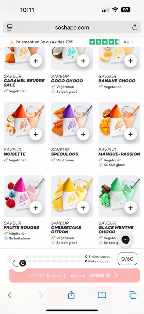 So Shape maaltijd, Sport en Fitness, Gezondheidsproducten en Wellness, Nieuw, Ophalen of Verzenden