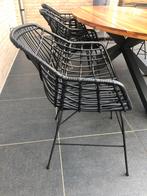 6 stoelen in wicker, Tuin en Terras, Ophalen, Zo goed als nieuw, Wicker