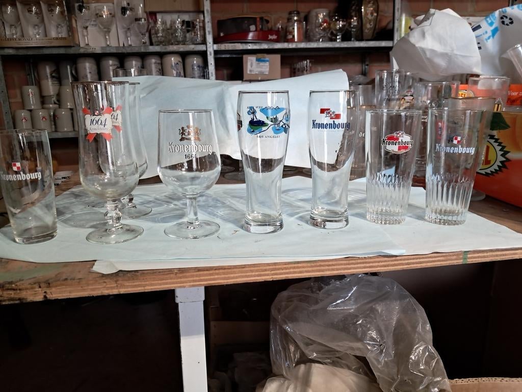 Kronenbourg glazen, Verzamelen, Ophalen of Verzenden