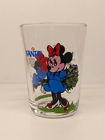 Disney Minnie Mouse Fanta 70's Retro glas, Ophalen of Verzenden, Zo goed als nieuw