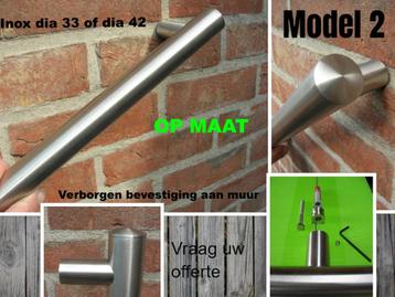 Uw inox trapleuning OP MAAT - rvs leuningen - inox leuning beschikbaar voor biedingen