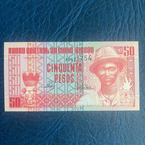 Guinee-Bissau - 50 Pesos 1990 - Pick 10 - UNC, Postzegels en Munten, Bankbiljetten | Afrika, Los biljet, Ophalen of Verzenden