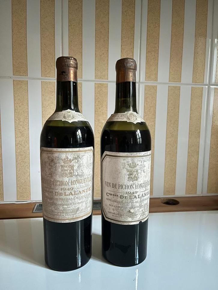 Château Pichon Longueville Comtesse de Lalande 1949, Collections, Vins, Comme neuf, Enlèvement