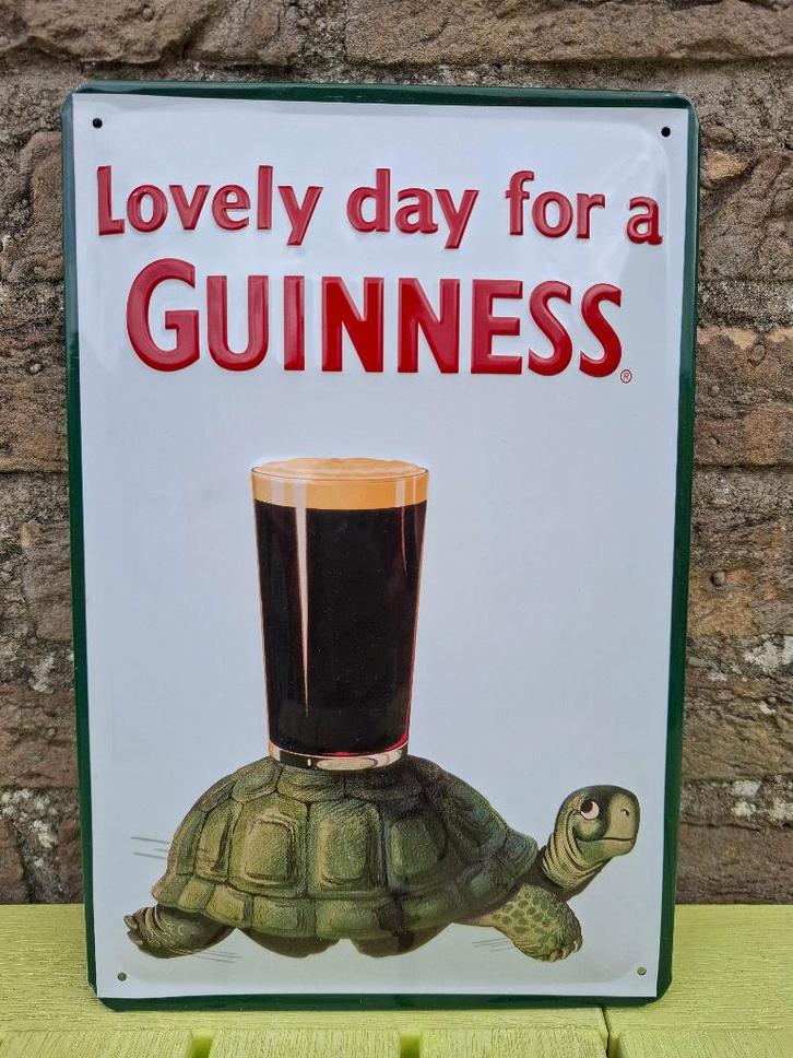 Guinness - panneau d'affichage en forme de tortue, Collections, Marques de bière, Neuf, Panneau, Plaque ou Plaquette publicitaire