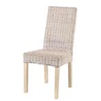 6 Chaises en kubu (rotin) blanc tressé, Huis en Inrichting, Ophalen, Riet of Rotan, Overige kleuren, Zo goed als nieuw
