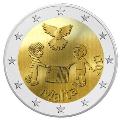 Malta 2017 - 2 euromunt - Vrede - UNC, Postzegels en Munten, Munten | Europa | Euromunten, Malta, Ophalen of Verzenden