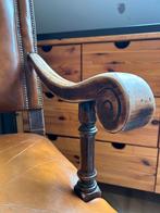 Authentieke kasteelstoel – leder en massief hout, Antiek en Kunst, Ophalen