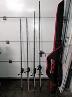 4 feederhengels + foudraal, Enlèvement