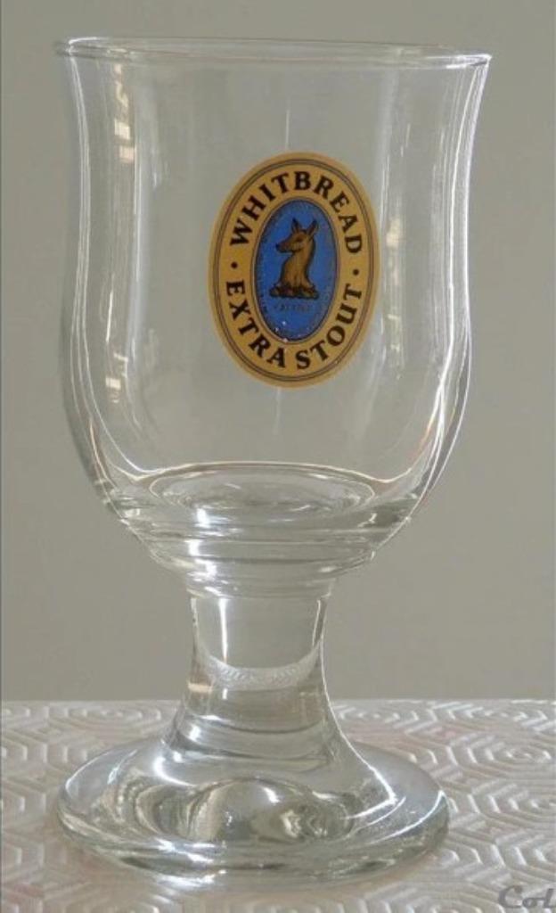 Glas whitbread extra stout x6  25cl, Verzamelen, Glas en Drinkglazen, Ophalen of Verzenden