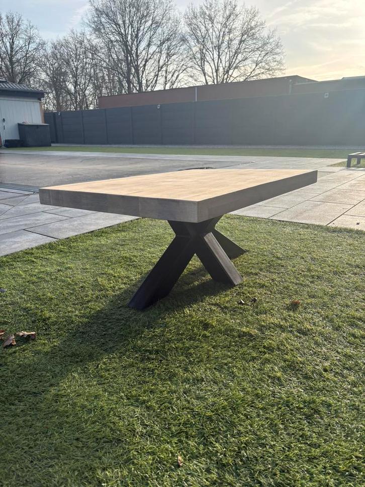 Kleine eikenhouten tafel - gebruikt, Huis en Inrichting, Tafels | Eettafels, Gebruikt, Minder dan 50 cm, 50 tot 100 cm, tot twee personen