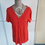 Oranje rood shirt/gilet mt M tot L zie afmetingen, Ophalen of Verzenden, Zo goed als nieuw, Rood