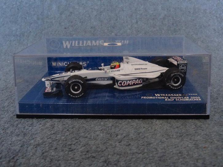 F1 BMW Williams 2000 showcar Schumacher Minichamps 1:43 OVP, Hobby & Loisirs créatifs, Voitures miniatures | 1:43, Utilisé, Voiture