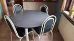Ronde tafel + 4 stoelen, Huis en Inrichting, Complete eetkamers, Ophalen, Gebruikt
