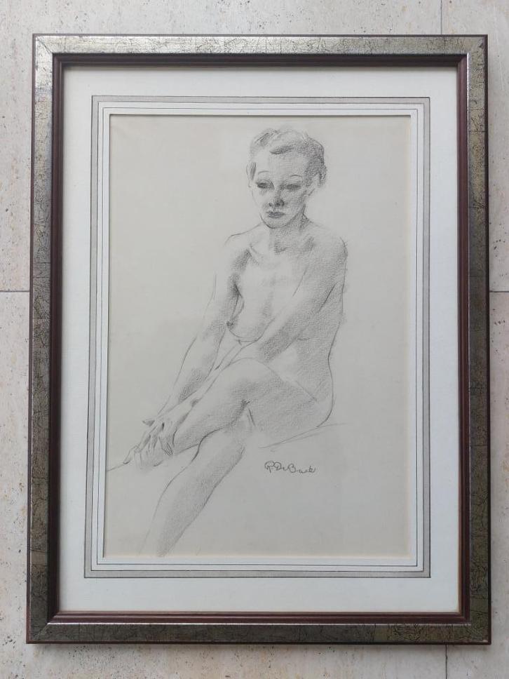 Raphaël ( Raf ) DE BUCK ( Gents1902 - 1986 ). Prostituée, Antiek en Kunst, Kunst | Tekeningen en Fotografie, Ophalen of Verzenden