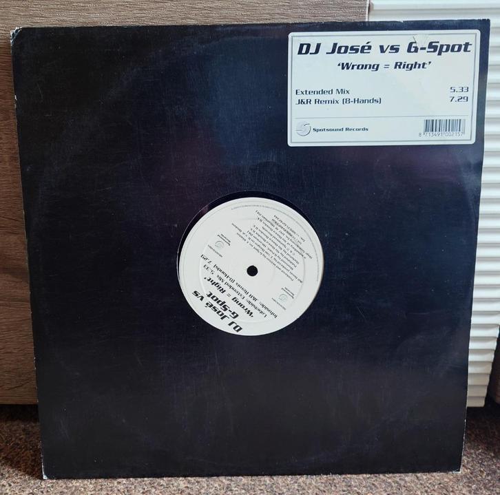 DJ José vs G-Spot – Wrong = Right (12'' Vinyl), Cd's en Dvd's, Vinyl | Dance en House, Zo goed als nieuw, Dance Populair, 12 inch