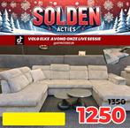 VT Hoeksalon nu voor 1250€ PROMO grijs/taupe stof + Levering, Ophalen of Verzenden, Nieuw, Grijs