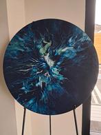 Abstract Modern Acryl canvas diameter 70cm - blauw, Ophalen
