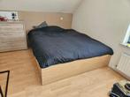 Malm tweepersoonsbed IKEA 160 x 200, Huis en Inrichting, Slaapkamer | Bedden, Ophalen, Beige, Tweepersoons, Zo goed als nieuw